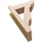 Ekena Millwork 6-in W x 16-in D x 24-in H Funston Slat Rough Cedar Woodgrain TimberThane Outlooker, Primed Tan OUTUR060X16X24FST24RCPR - alternate 3